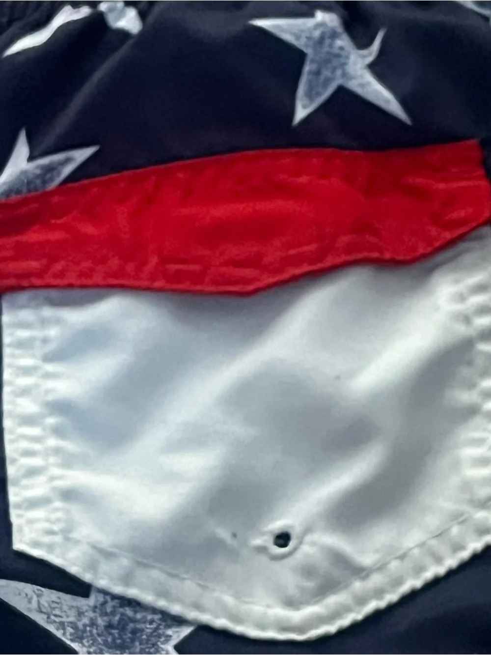 Cat & Jack boys Patriotic Stars & Stripes Swim Shorts - Red, White & Blue